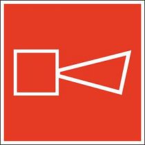 F11 Звуковой оповещатель пожарной тревоги. 150x150, Металл оцинкованный 0,5 мм, Плёнка самоклеящаяся фотолюминесцентная